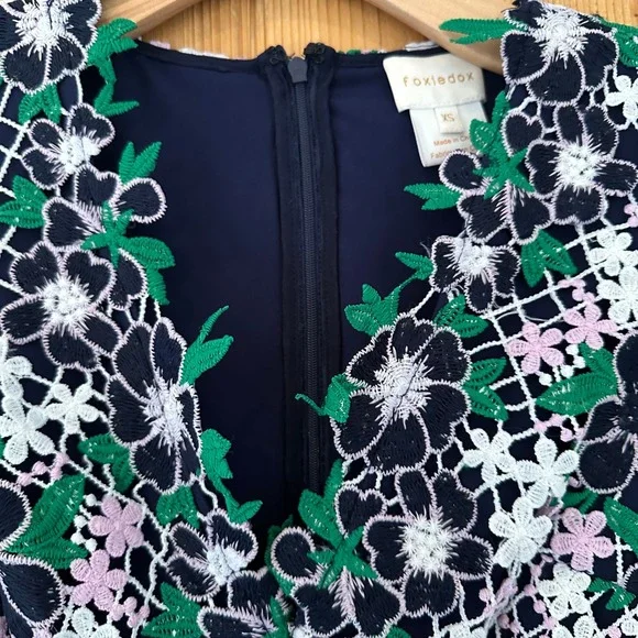 Foxiedox Floral Lace A-Line Maryem Midi Dress Size Extra Small - Picture 6 of 14